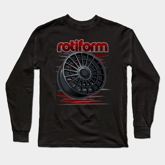 Rotiform Las R Wheel Long Sleeve T-Shirt by idrdesign